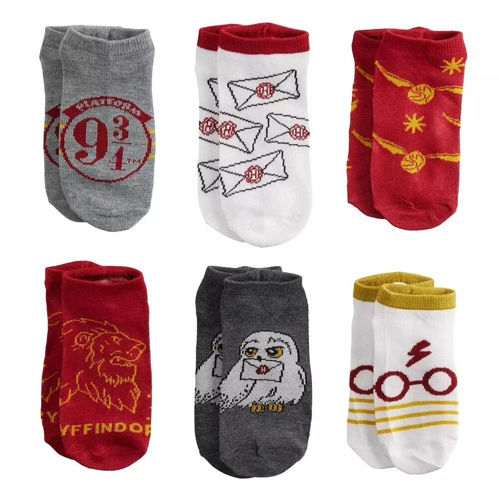 Boys 6-Pack‎ Harry Potter Accepted No-Show Socks 9-11